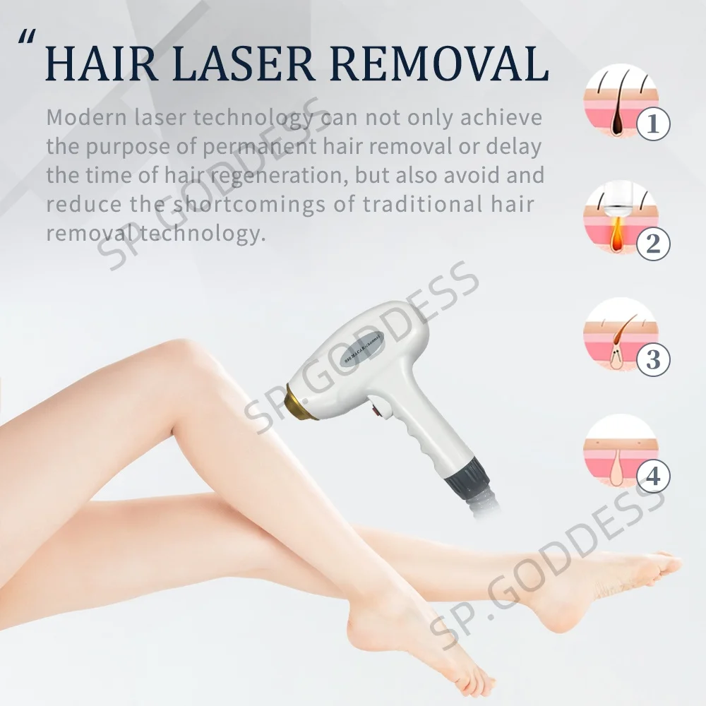 Профессиональный диодный лазер 3500 Вт для удаления волос с 3 длинами волн, охлаждающая головка, безболезненное лазерное удаление волос на лице и теле, CE