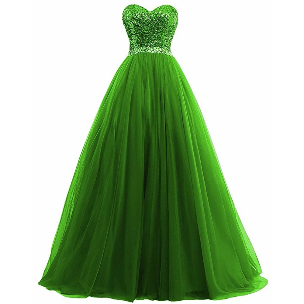 Guxqd grün Schatz Ballkleid Quince anera Kleider Pailletten glänzende Abschluss ball Party Abschluss kleider formelle Vestido de Anos 15 süß