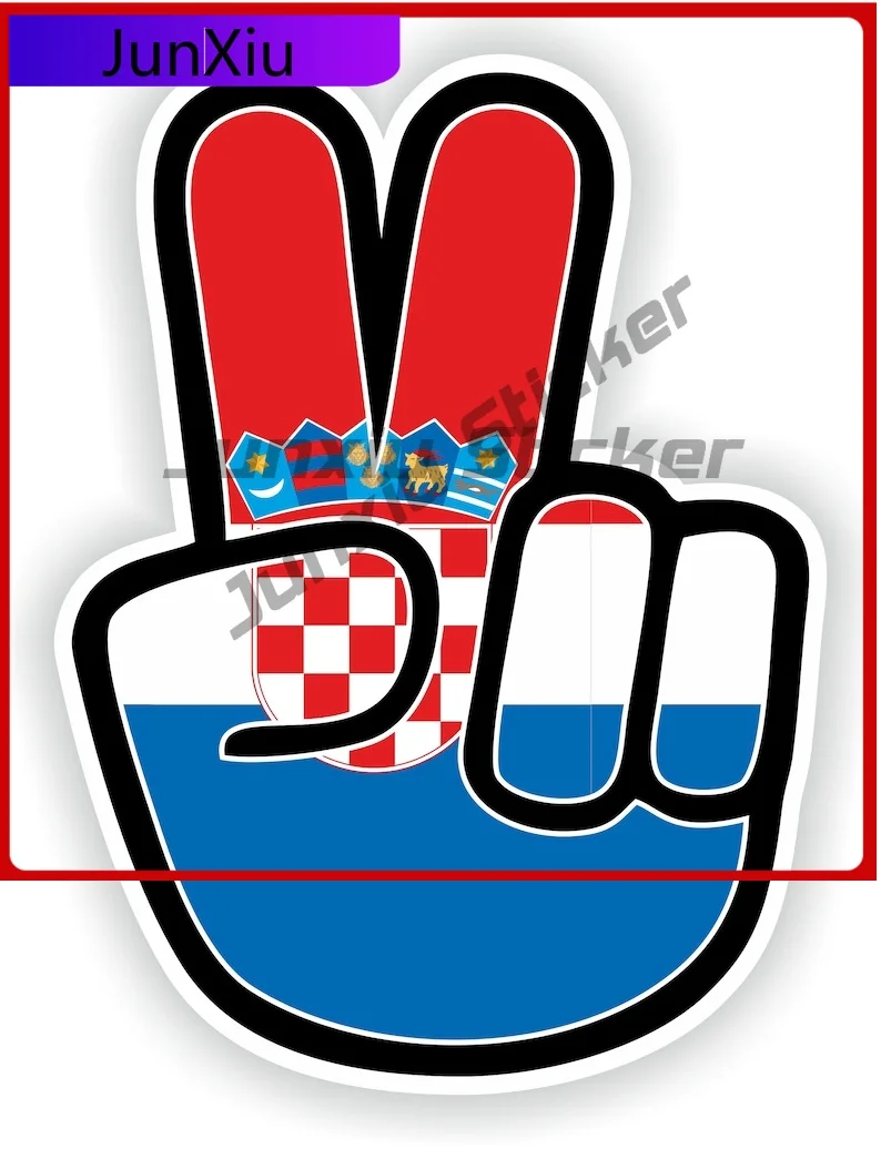 

Croatia Hand Sticker Peace Victory Stickers Custom Decals Car Rear Tent Suv Camping Decals Waterproof Motorcycle Helmet Decals
