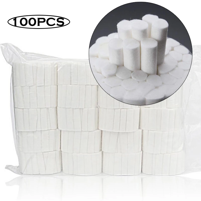 1000Pcs/Pack Disposable Dental Cotton Rolls Absorbent Dental Consumables for Clinic Teeth Oral Care Treatment