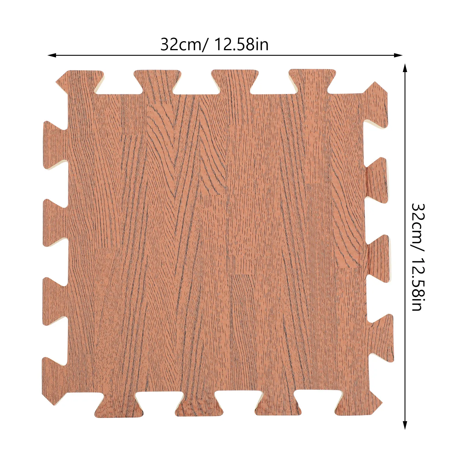12Pcs Wood Grain Interlocking Floor Mats Eva Foam Puzzle Tiles Non-Slip Cushion Suitable for Yoga Exercise Gym Home