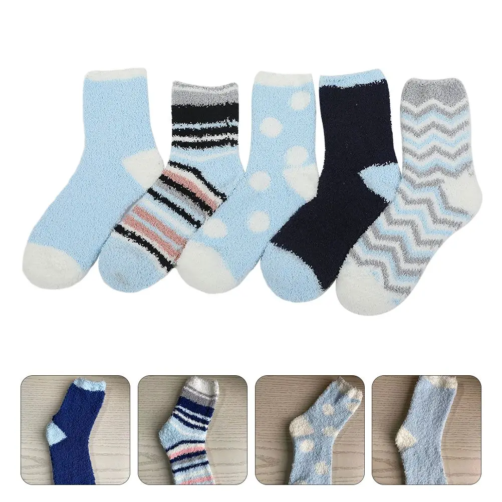Calcetines cálidos gruesos para mujer, ropa elástica para dormir en el hogar, elegante, con absorción de humedad