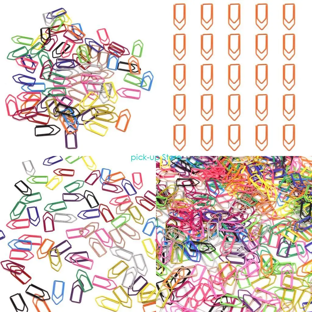 

Q5WA 25pcs Multicolor Metal Crayon Clips Document School File Clip Set
