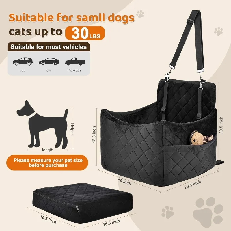 Pet suede car nest medium dog  passenger car car seat removable cleaning