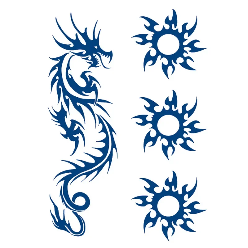 Semi-permanent Waterproof Temporary Tattoo Rose Letter Body Art Tattoo Sticker Full Fake Tatoo Women Men