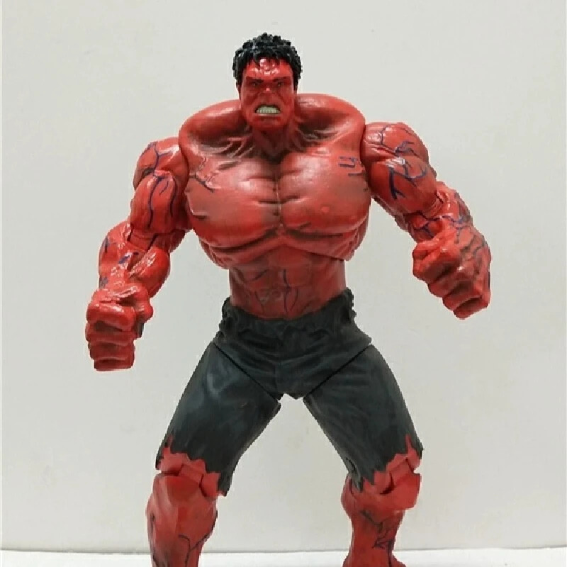 Marvel Comics Hero Red Hulk muñeca móvil modelo Red Hulk muñeca exquisita restauración colección exhibición selección esencial