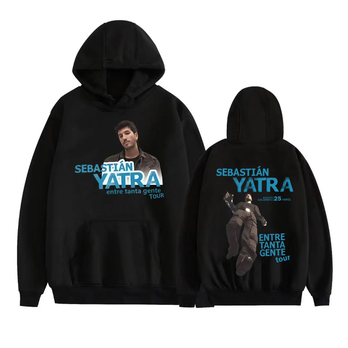Sudaderas Sebastian Yatra Entre Tanta Gente Tour 2026 para Hombre y Mujer, Estilo Hip Hop Punk, Sudaderas con Capucha Vintage, Sudadera Oversize, Ropa Urbana