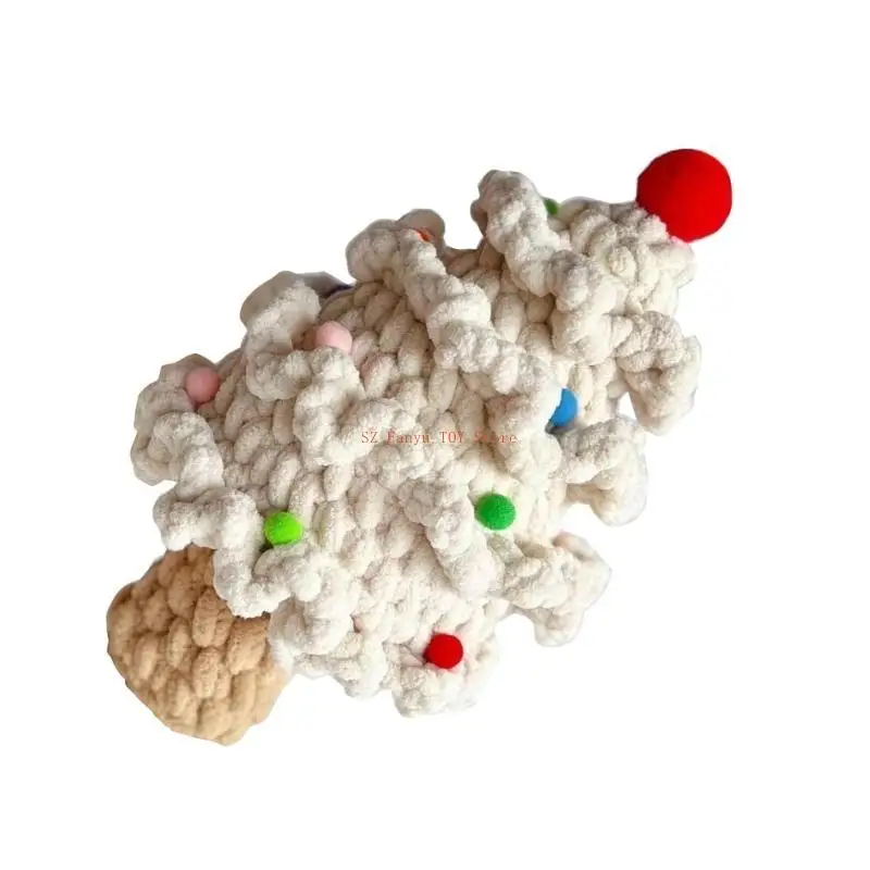 

96GC Handmade Crochet Christmas Tree Decoration for Home Fireplaces Ornament Boutique Store Knit Tree Christmas Decorations