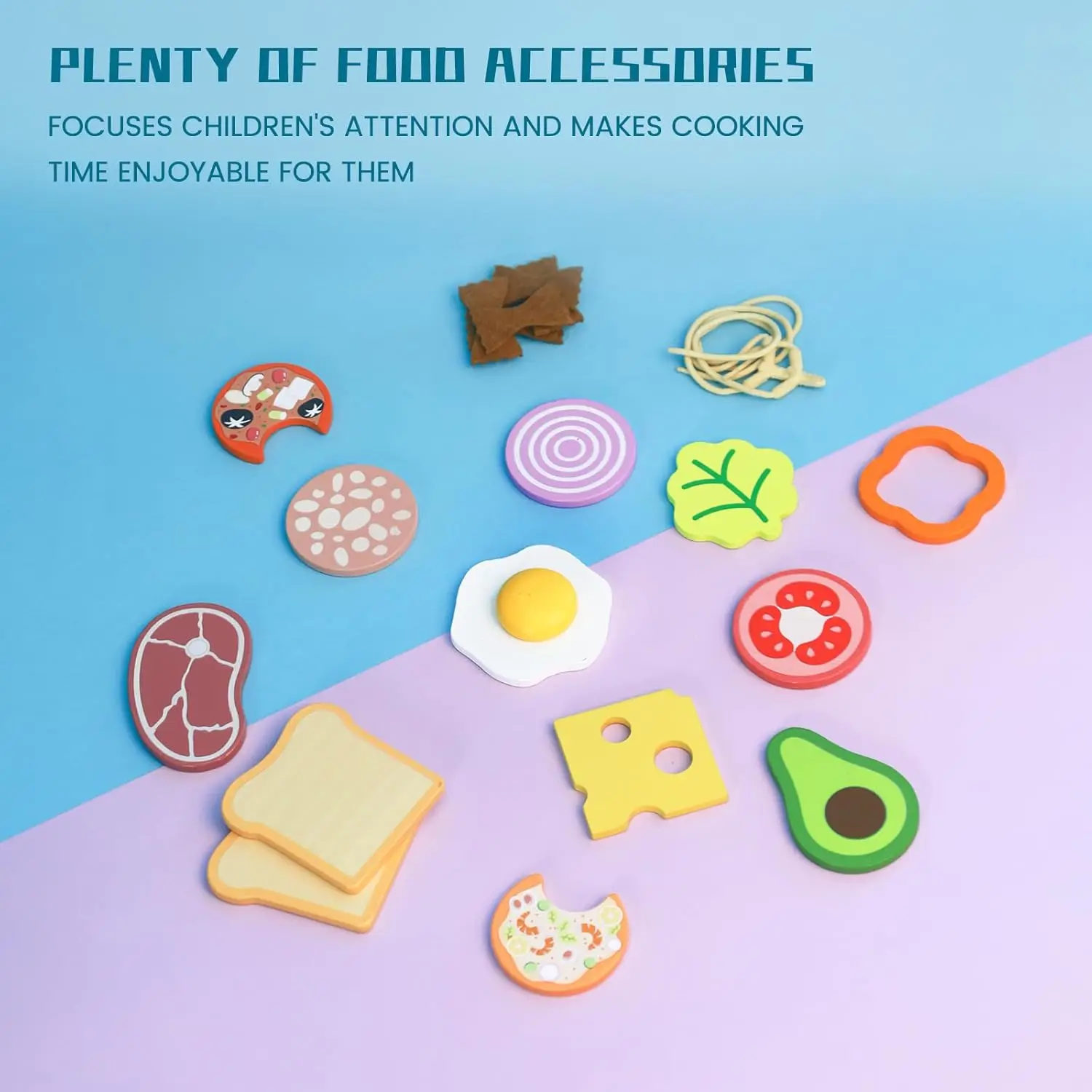 木製ごっこ遊びキッチンおもちゃ切断食品アクセサリーセット子供の朝食セットベーキングおもちゃ子供のロールプレイングキッチンおもちゃ