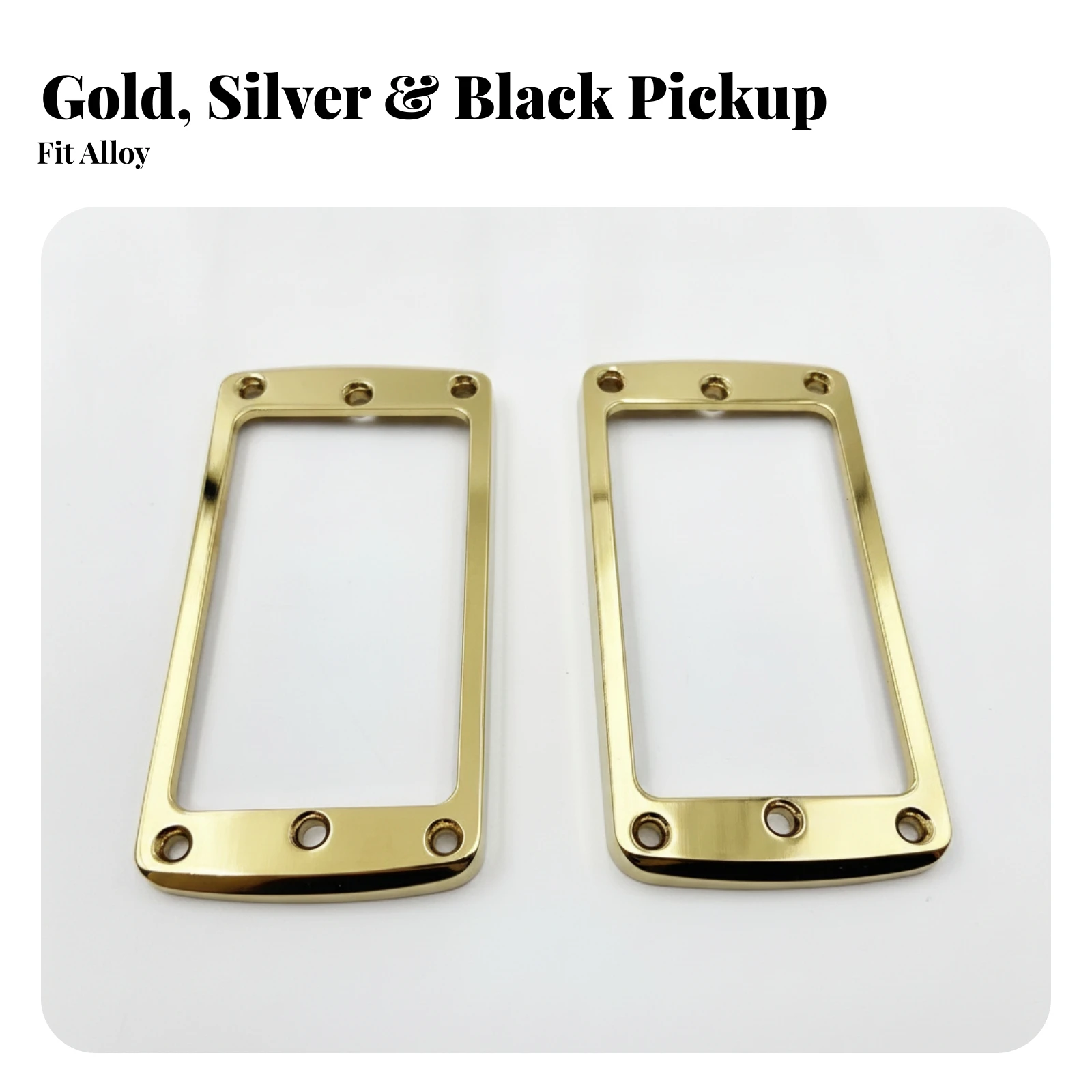 2 Pieces Humbucker Pickup Mount Accurate Guitar Pickup Mount Hardware Flat Rectangular for Guitarists