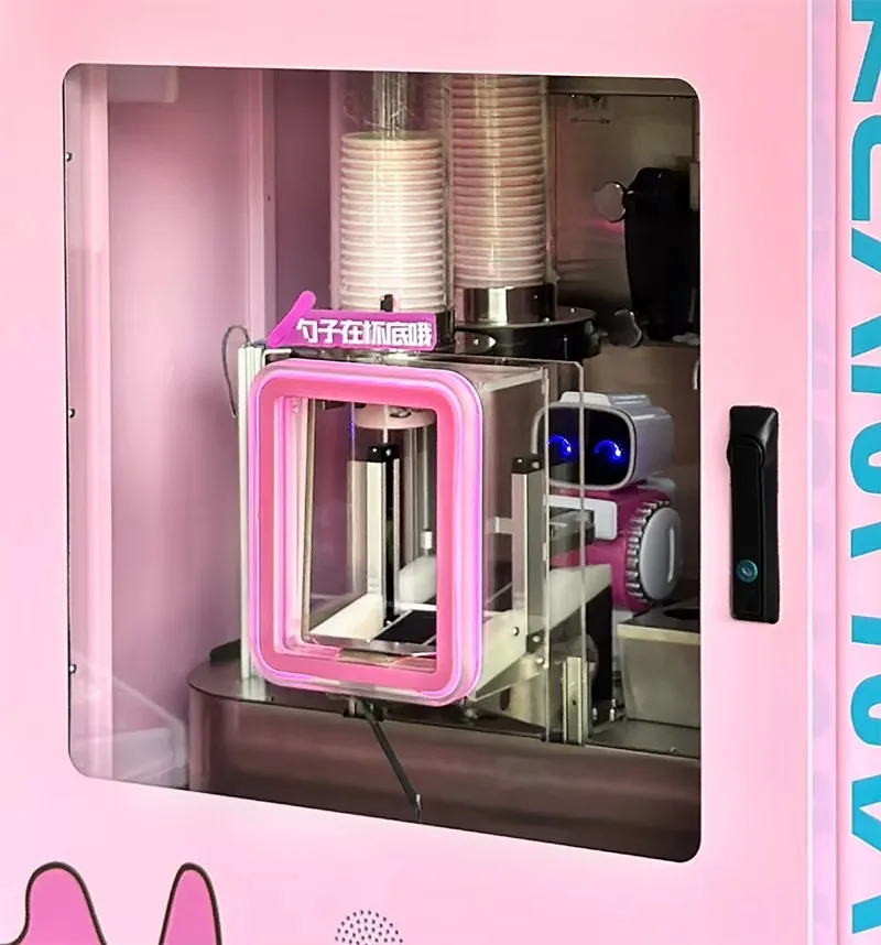 Thick Ice Cream Support Vending Machine Adjustable Hardness Taste Custom Unmanned Automatic Vending Equipment