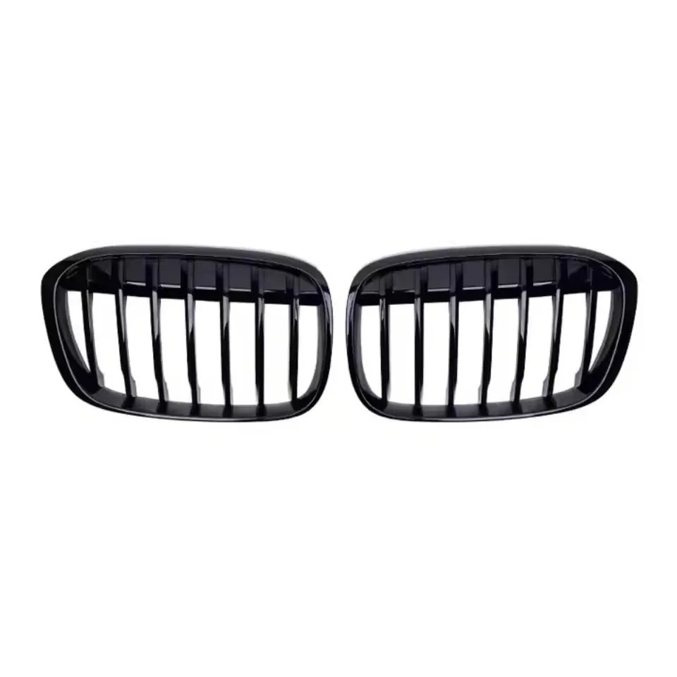 XVIP glänzende schwarze Diamanten-Stil Frontstoßstangen-Nierengitter für BMW X1 F48 F49 2016–2019. Oberes Racing-Gitter im glänzenden Linien-Stil – Detail 3