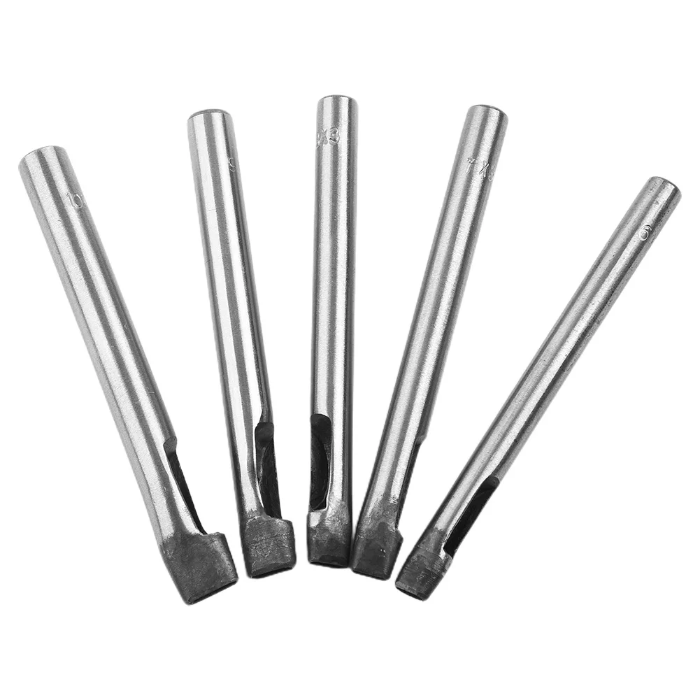 5 teile/satz Hohl Schläge Hand Werkzeuge DIY Werkzeug Locher Hohl Punch Leder Oval Form 6-10mm Gürtel armband Hause