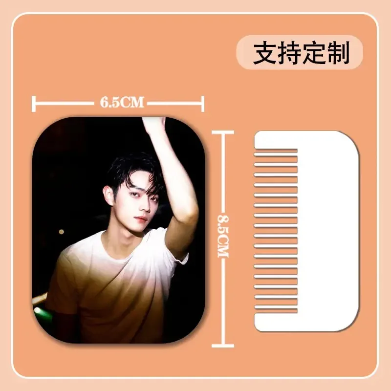 Soso Xu Kai باليد ماكياج التلفزيون شخصية الدراما ستيلز صورة صورة مريحة المحمولة للطي مرآة على الوجهين مع مشط