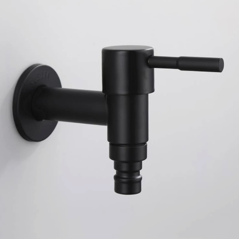 304 Stainless Steel Sink Faucet Outdoor Garden Wall Mounted Bibcock Bathroom Washing Machine Water Tap