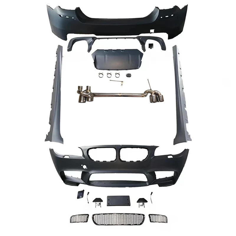 Suitable for 11-17 BMW 5 Series F10 F18 Modified M5 Full Body Kit Front Rear Bumper Side Skirts Four Exhaust Tips view 5