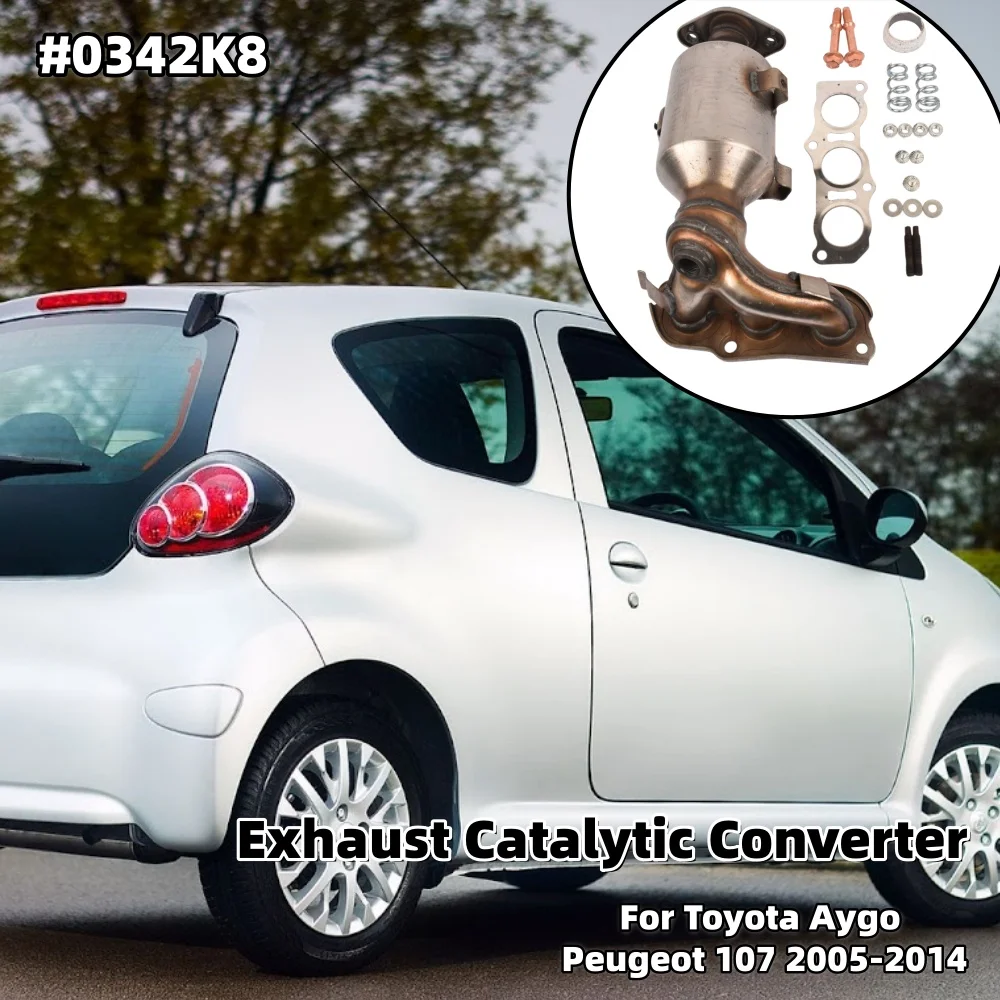 

For Toyota Aygo Peugeot 107 Catalytic Converter 2005-2014 0342K8 Car Engine Exhaust Catalytic Converters Replacement Part
