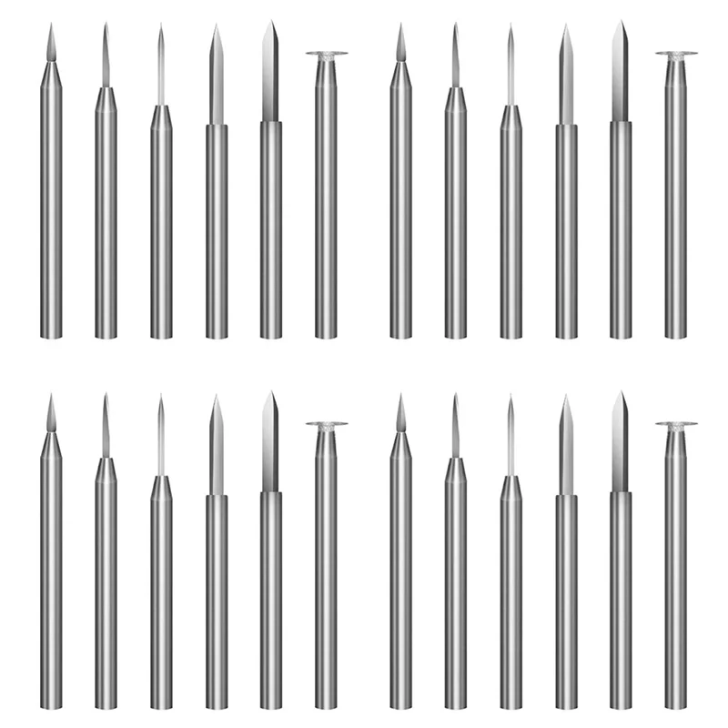 

Набор сверл для резьбы по дереву ABMR для вращающегося инструмента, 24 шт., аксессуары для гравировальных сверл, шлифовальный инструмент для рукоделия по дереву, 3 мм