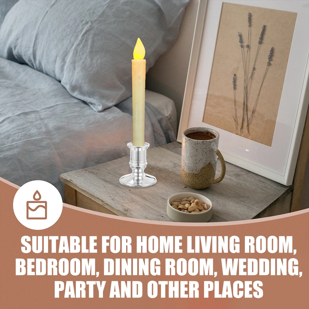 

12pcs Electronic Stands Plastic Tealight Holder Cup For Party Decor Indoor Candleholder Desktop Use Wedding Centerpiece