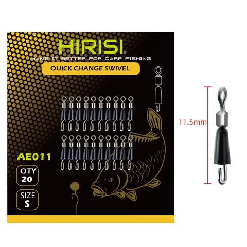 HIRISI Вертлюги для рыбалки 20 шт.