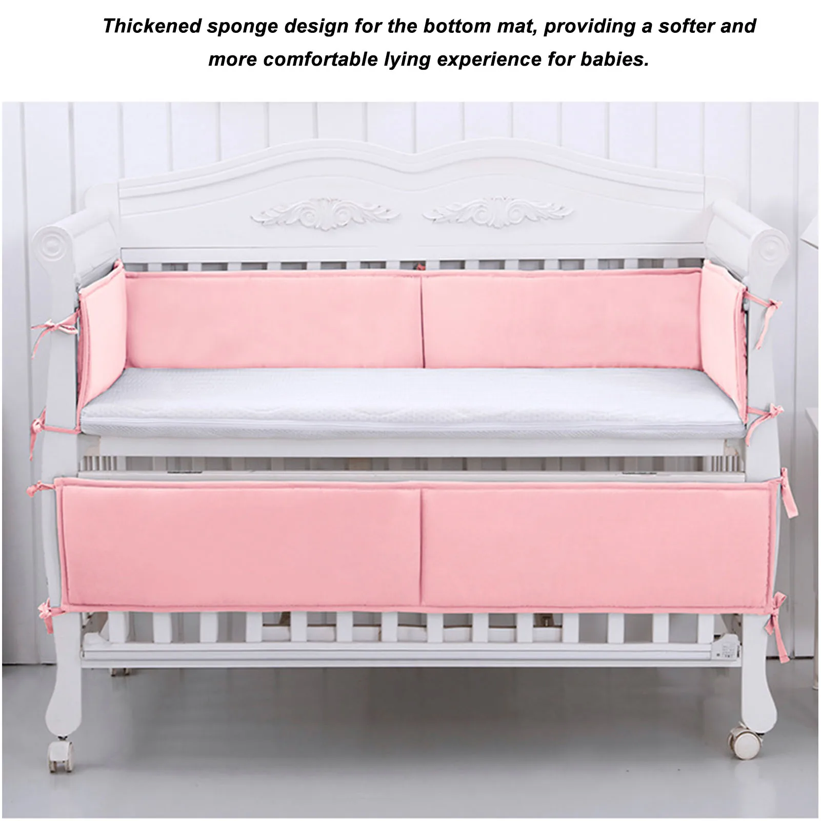 

Toddler Bed Rail, Crib Bed Rail, Baby Safety Rail Guards, Side Railing Guards Comfortable, Multifunctional Polyester Fiber