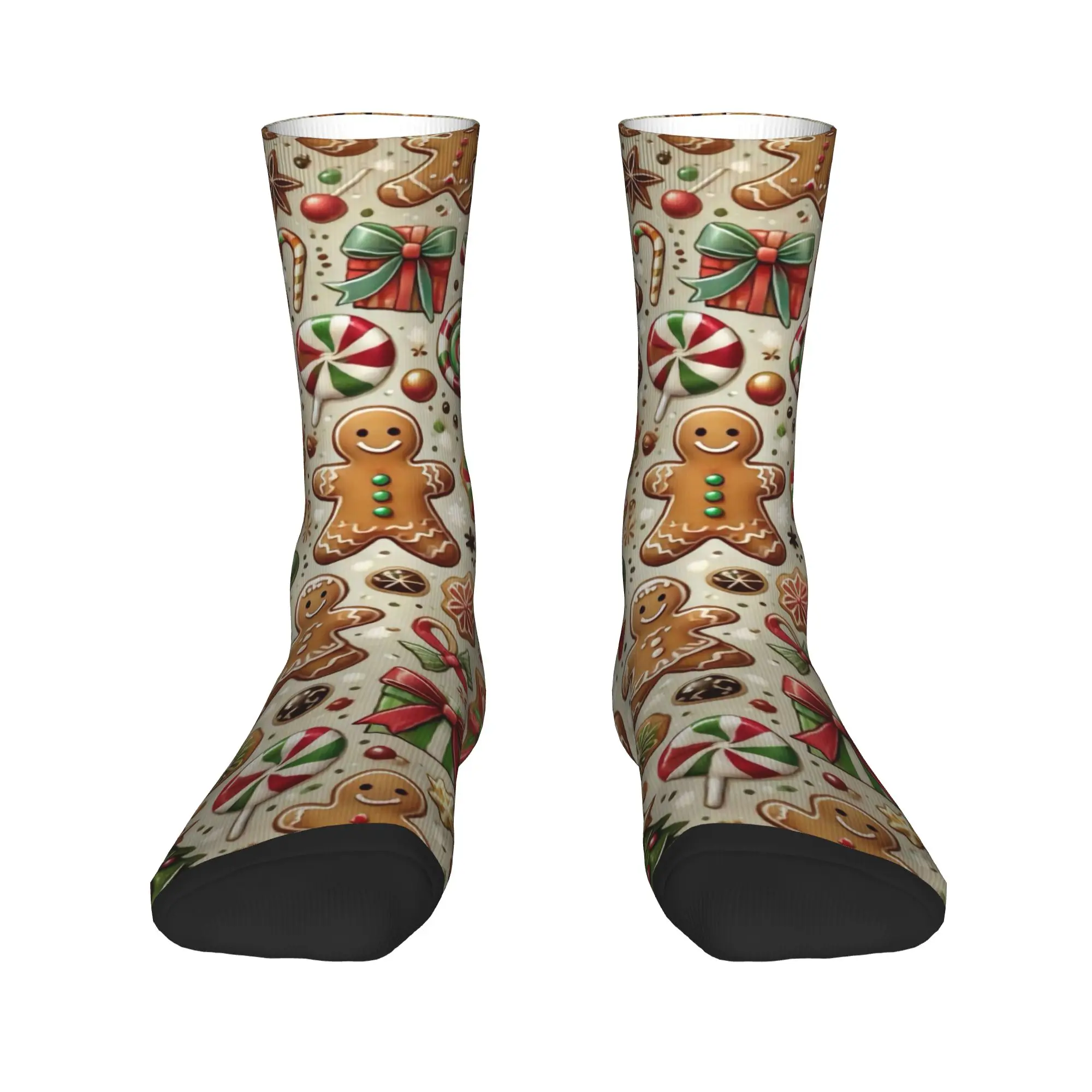 الكبار الرجال الجوارب عيد الميلاد الزنجبيل جوارب عدم الانزلاق لينة تنفس الجوارب الخريف الجدة المطبوعة تسلق الجوارب