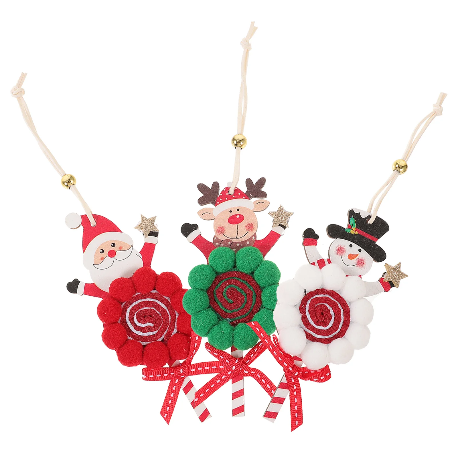 

3pcs Christmas Tree Hanging Lollipop Decorations Xmas Pendants Party Props Ornament For Tree Window Fireplace Hanging Decors