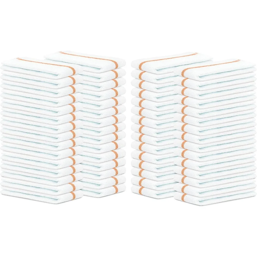 

Pack of 60 White Absorbent Kitchen Towels 16x19 Multi Purpose Cleaning Cloths for Home Restaurant Reusable