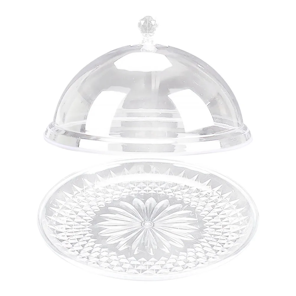 

1Set Party Display Supply Cake Serving Tray with Cover for Desserts Fruits Snacks Safe and Practical for Any Celebration