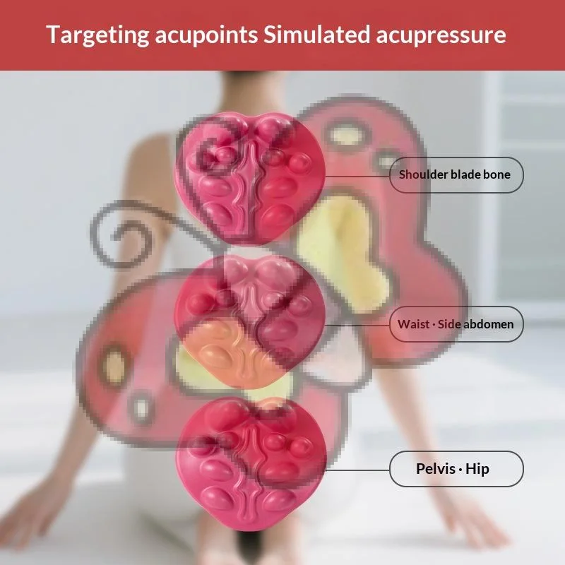 

1X Cervical Acupressure Massager Ergonomic Neck Massage Pad Dredging Acupuncture Point Back Massage Pillow Relieve Low Back Pain