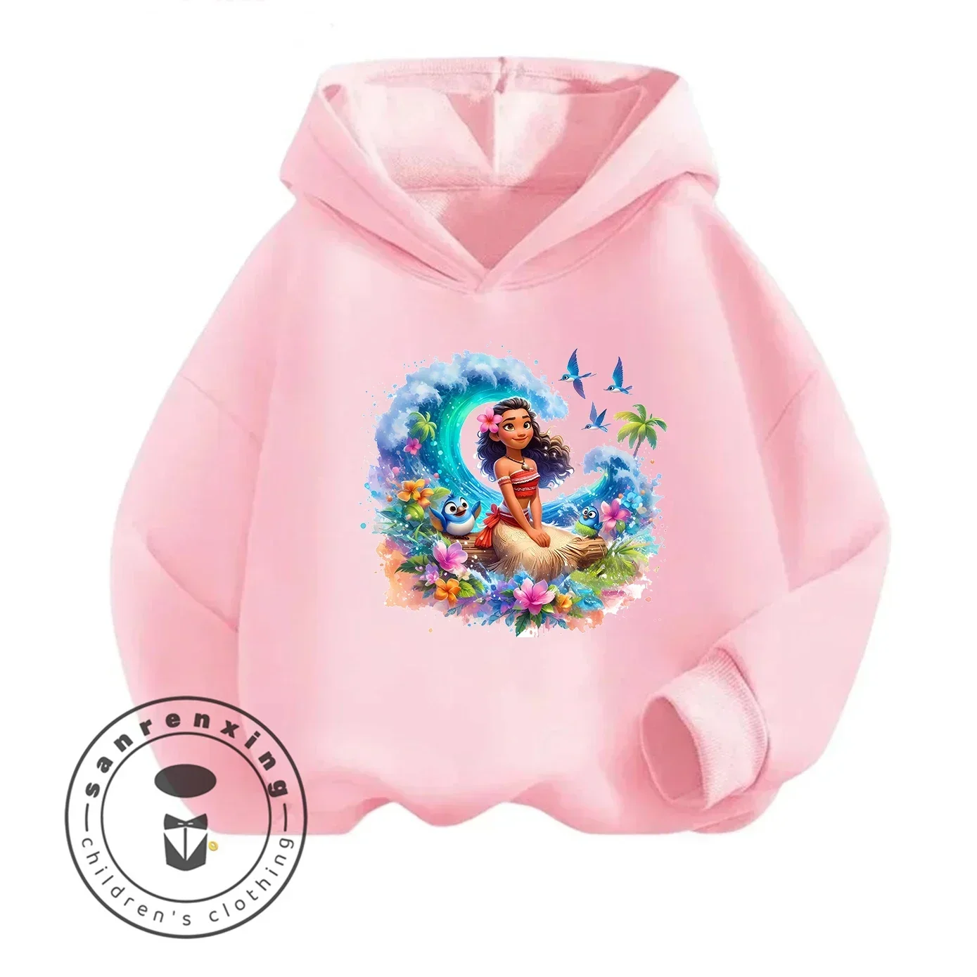 Sudadera con capucha de Moana con estampado de dabjos animados، novedad de 2026, para niños، المراهقين، niños y niñas، super