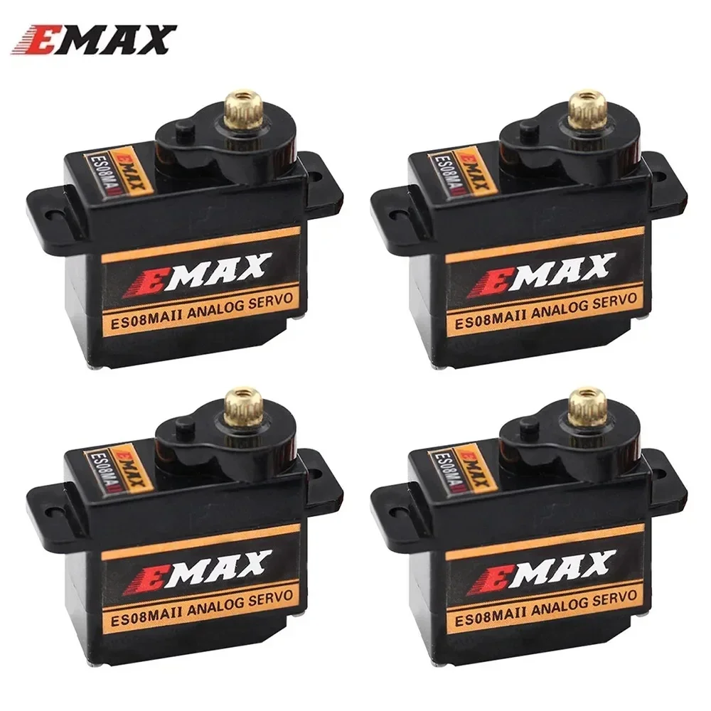 Neue 1/4PCS Original EMAX ES08MA ES08MA II 12g Mini Metall Getriebe Analog Servo für RC hobbys Auto Boot Hubschrauber Flugzeug Roboter