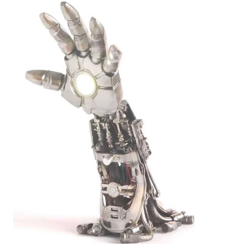 

Регулируемая настольная лампа с рукой Железного человека, дуговой реактор, ручная пушка Marvel, техническая фигурка, подвижные суставы, Коллекционная модель, праздничные подарки