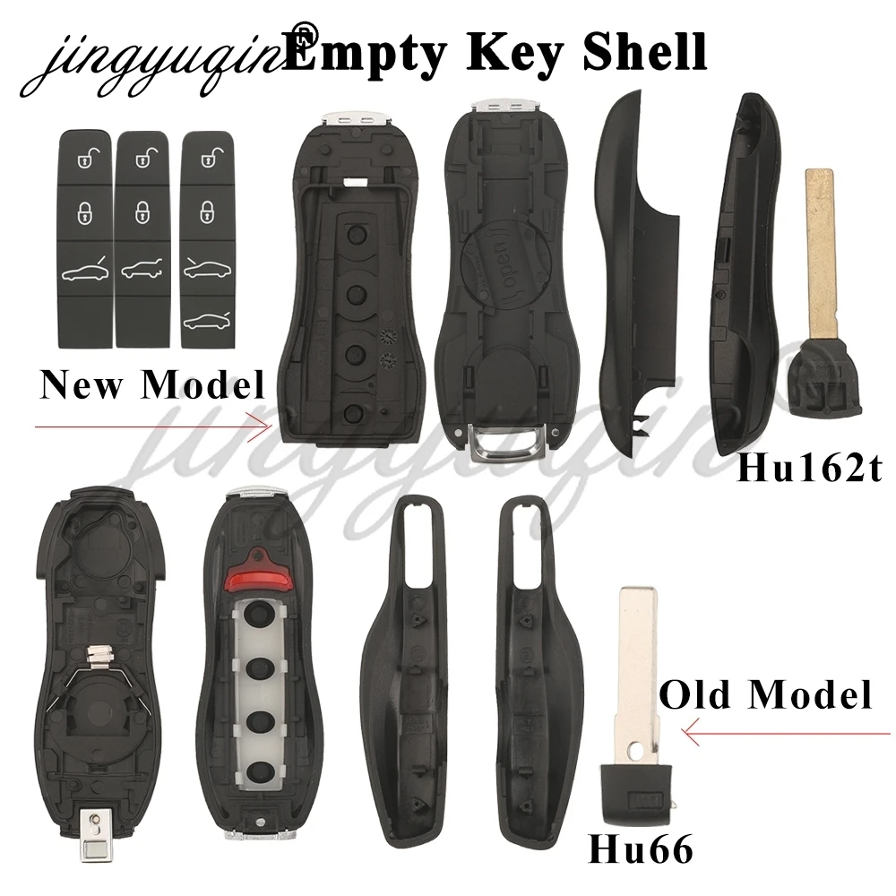 

jingyuqin Remote Key Shell Case For Porsche 718 911 991 958 Panamera Cayenne Macan Boxster 2015-2026 Fob Keyless Cover Locksmith