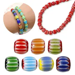 Pumpkin Shape Lampwork Beads Cylinder Glazed Glass Beads For Diy Jewelry Making Necklace Bracelet Earring Handmade Accessor M3g3