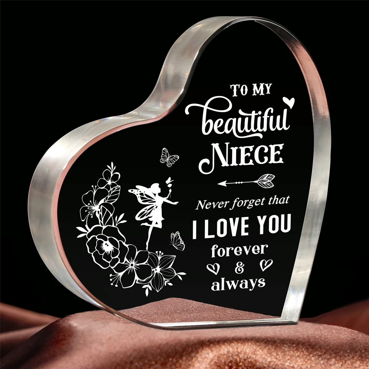 Memorable Niece Gifts from Auntie or Uncle, Acrylic Centerpieces for Dinner Parties, Custom Keepsake for Niece\'s Birthday