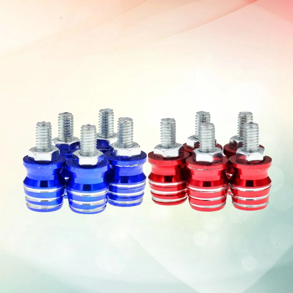 

10pcs License Plate Screws Aluminum Alloy Durable Safe Motorbike Electrocar Accessories Firm Fixation Effect Long Use Bolt