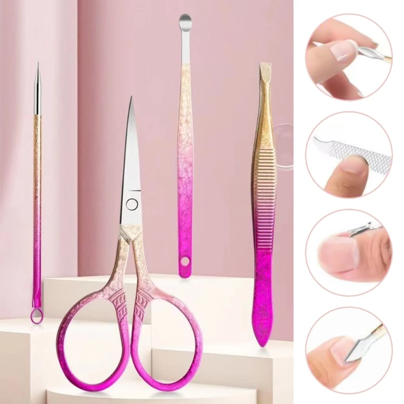 Manicure T4MB, pedicures, unghie, toelettatura professionale, strumenti per cura delle unghie con custodia da