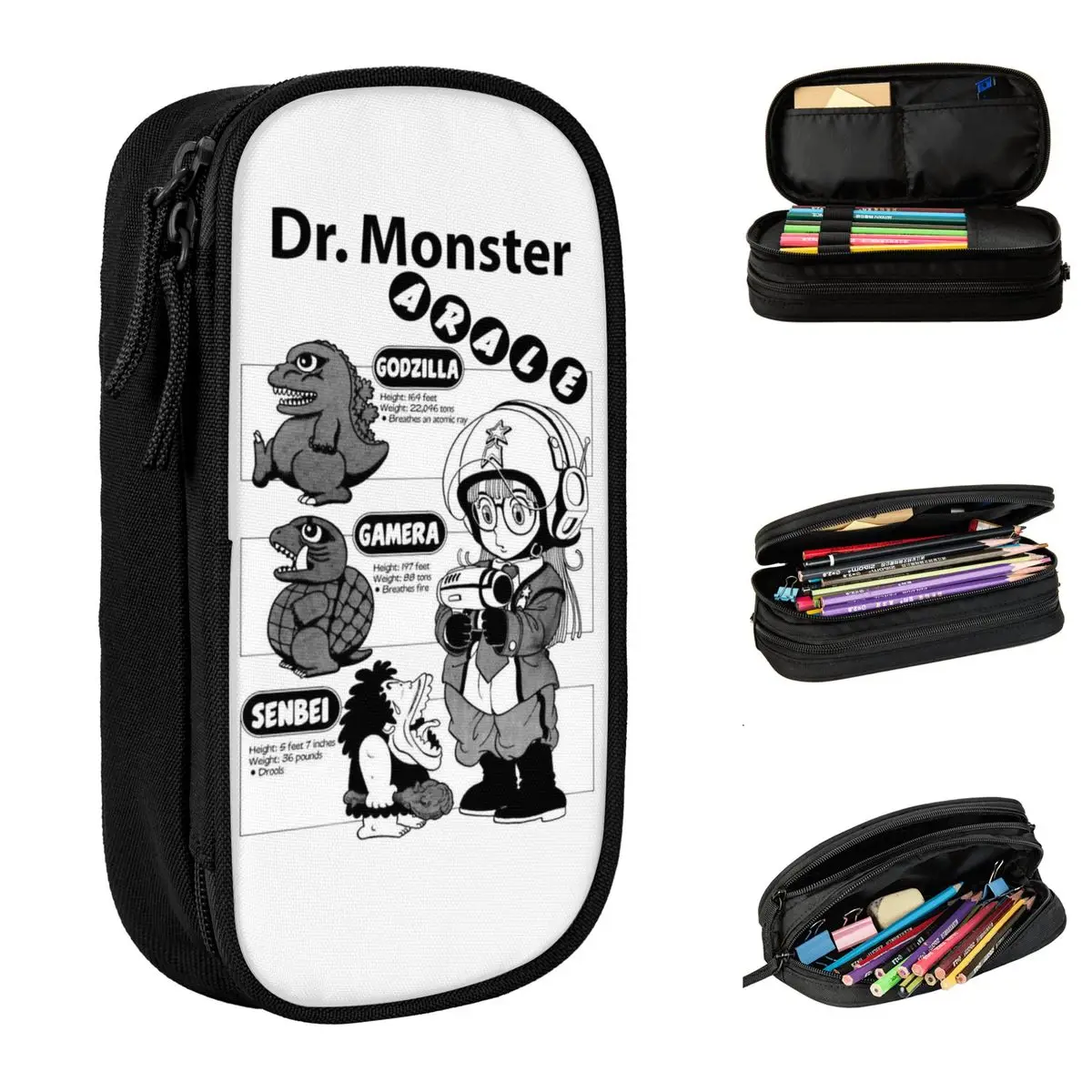 Arale Dr Slump Manga Pencil Cases New Pen Holder Bag Student Large Storage School Supplies Zipper Pencil Pouch