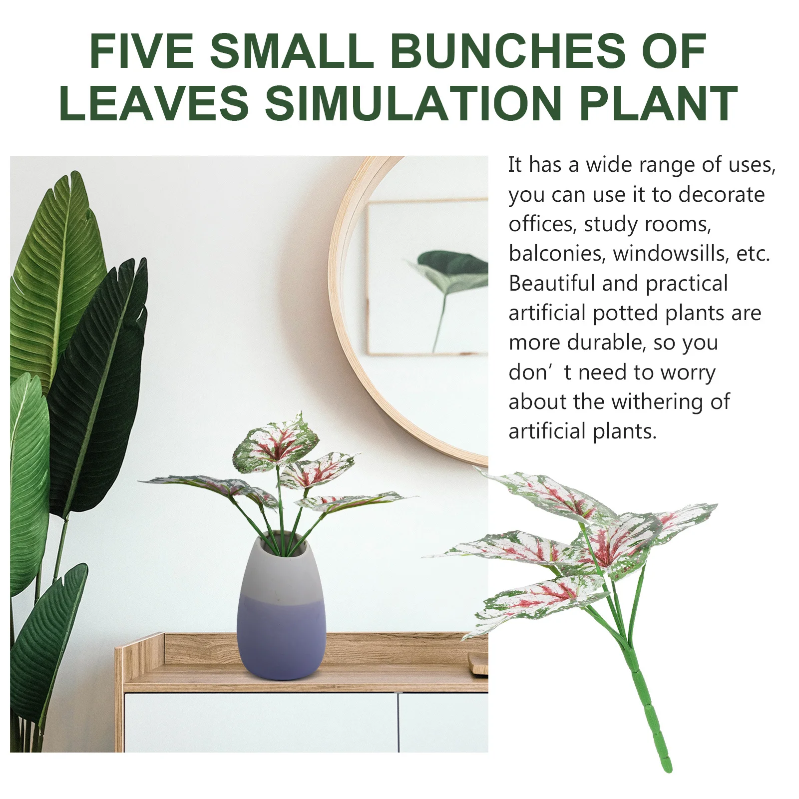 

6Pcs Artificial White Plant Simulation Mini Potted Bonsai Decoration for Living Room Garden Desktop Ornament Mini Potted Bonsai