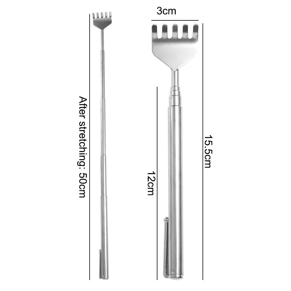 

Выдвижная телескопическая чесалка для спины с клипсой для ручки, до 19,69 дюймов, удобный массажный инструмент для снятия зуда для пожилых людей