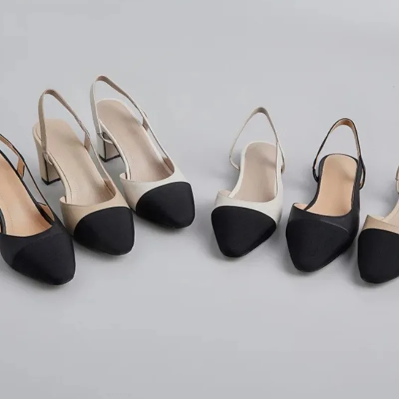 2026 New Womens Shoes Fashion Square Head High Heeled Sandals for Woman Elegant French Casual Shoes Designer Shoes Zapatos Mujer image 6