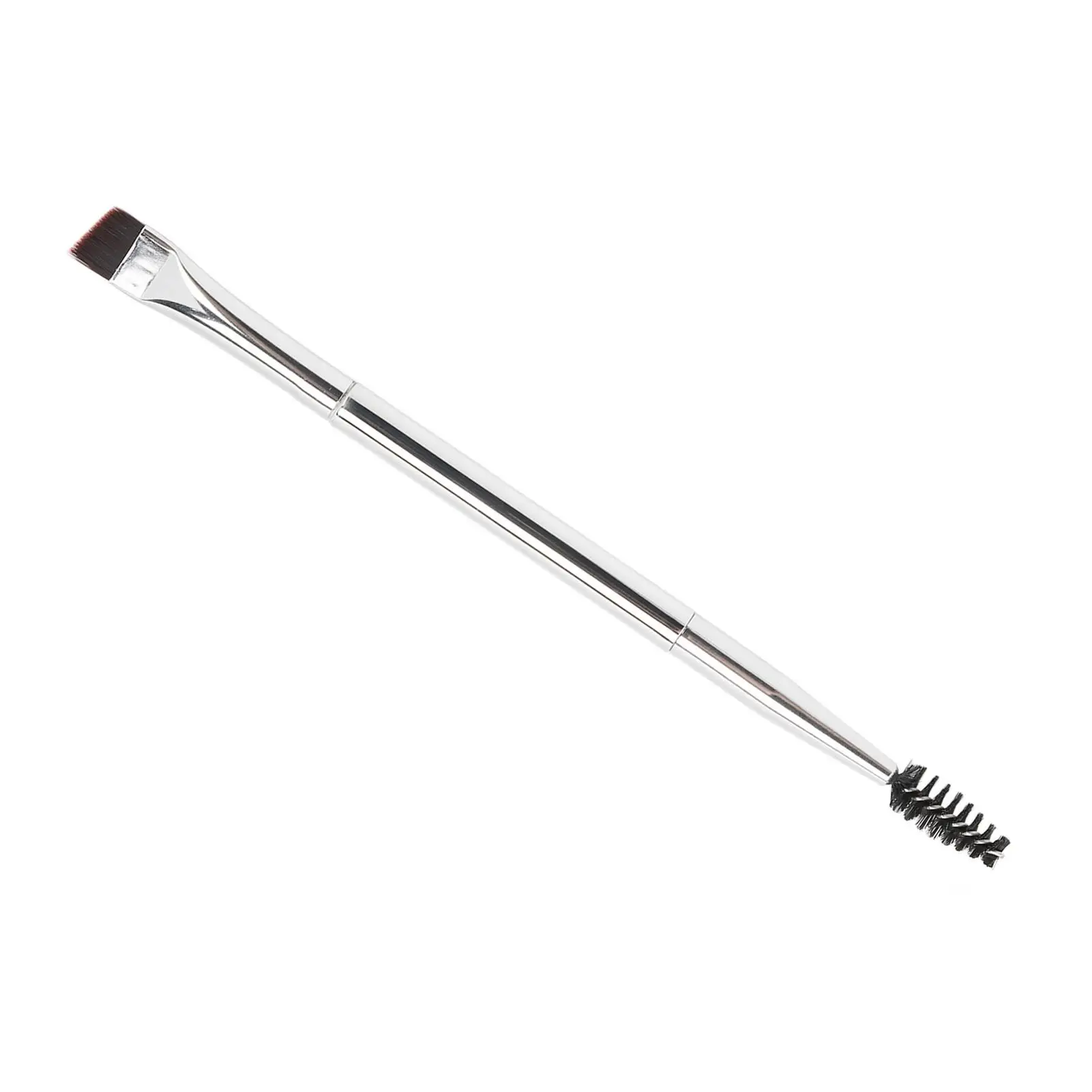 Escova de sobrancelha de ponta dupla, maquiagem de cabelo macio, espiral angular, escova de cílios, conjunto de ferramentas cosméticas, 2 peças