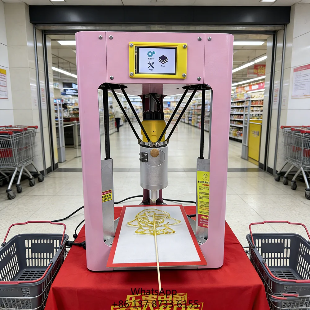 150B08 Chinese Traditional Portable Semi-Automatic 3D Sugar Painting Printer Vending Machine Booth Food Grade New