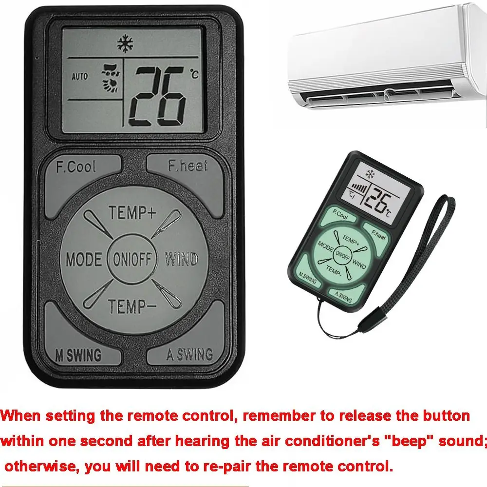 Universal A/C Remote Control Mini With Fluorescent Buttons Air Conditioner Remote Control Remote Control Panel