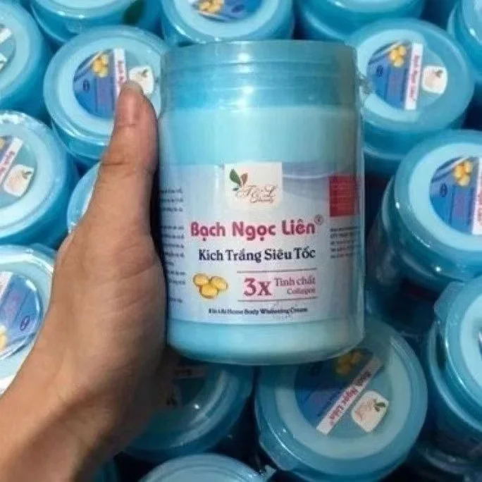 200g Kích Trắng Siêu Tốc 3X Bạch Ngọc Liên xanh, kem body bach ngoc lien siêu trắng, tắm trắng bạch ngọc liên chính hãng