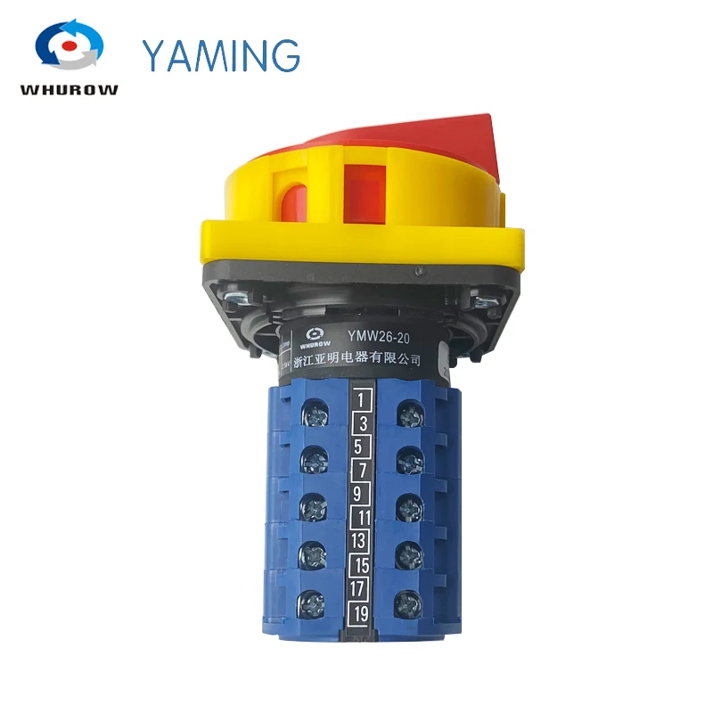 LW26GS-20A OFF-ON قفل التحكم في الطاقة مفتاح تبديل الكامة الدوارة الاتصال الفضي YMW26 وضعين