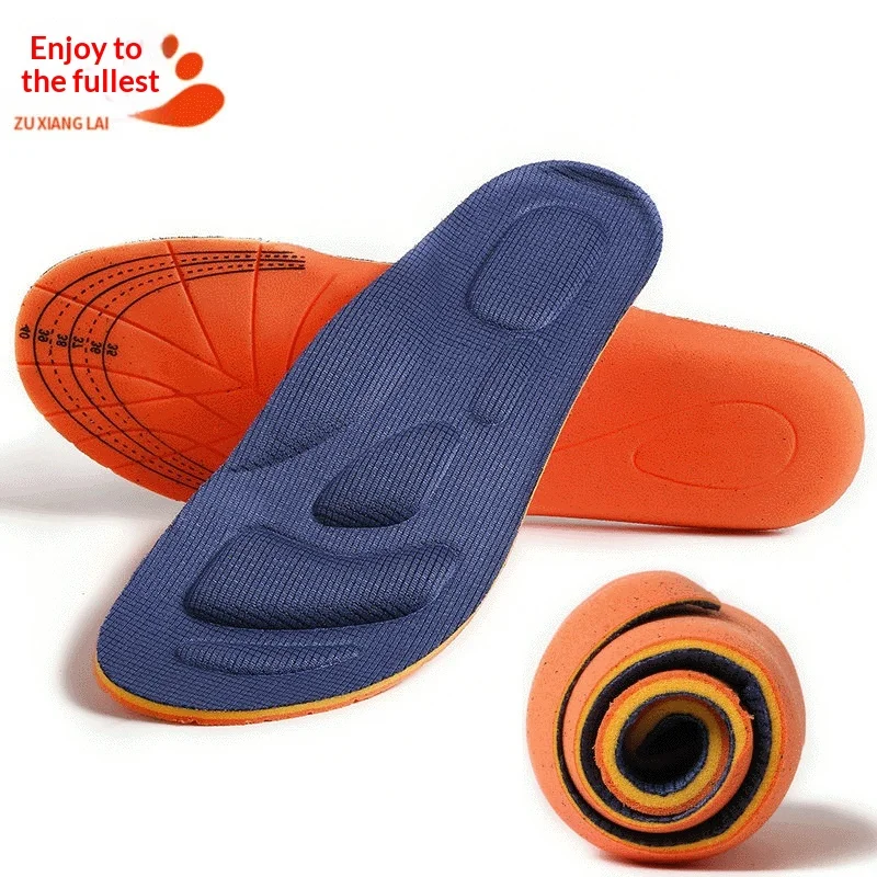 Thick Memory Foam Sports Insoles Shock Absorb Breathable Mesh Pads for Running Military Training