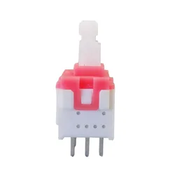 10*10mm Power Key Switch Red White 6 Pin Double Row Self-locking High Head Push Button Switches
