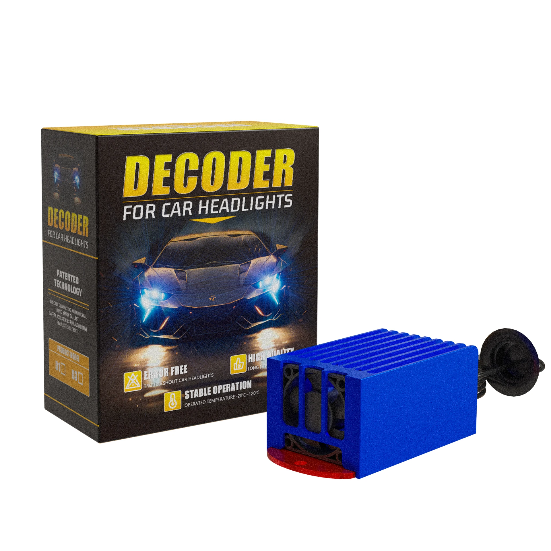 

TAOCHIS 2pcs D1S D3S decoder with high speed fan replace D1 D3 xenon bulbs of the original car Resolving fault codes